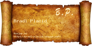 Bradl Placid névjegykártya